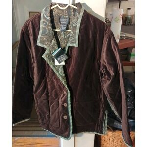 Vintage‎ NWT Koos of Course Super Rare Reversible Jacket Velor & Tapestry Size L